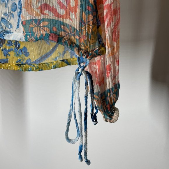 Colourful Sheer Blouse - Picture 3 of 4